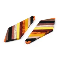 Transparent Resin & Walnut Wood Big Pendants