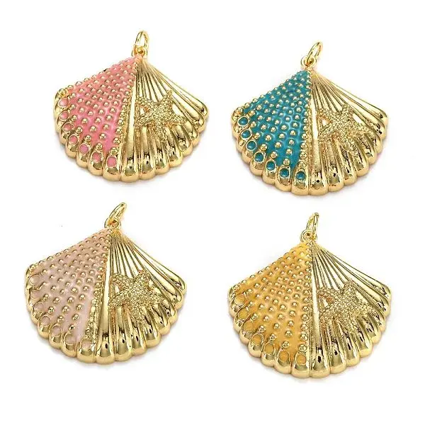 Brass Enamel Pendants