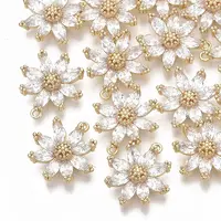 Brass Micro Pave Cubic Zirconia Pendants