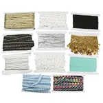 Polyester & Velvet & Paillette Ribbon