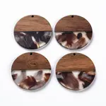 Transparent Resin & Walnut Wood Pendants