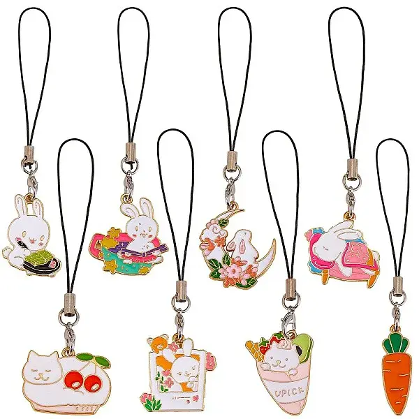 Alloy Enamel Pendants Mobile Strap