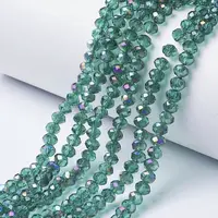 Electroplate Transparent Glass Beads Strands