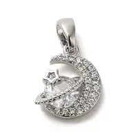 Brass Micro Pave Cubic Zirconia Pendants