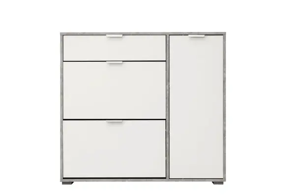 Kombinovaný botník triss - bílá/beton