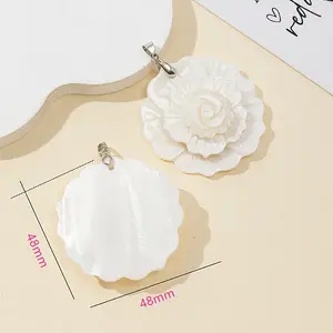 3D Natural White Shell Pendants