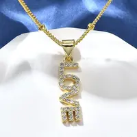 Brass Clear Cubic Zirconia Pendant Necklaces for Women