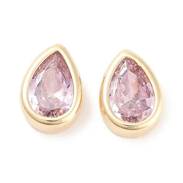 Brass Cubic Zirconia Beads