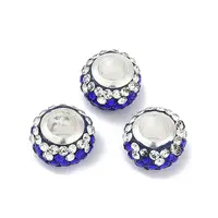 Alloy Rhinestone Clay Pave Beads