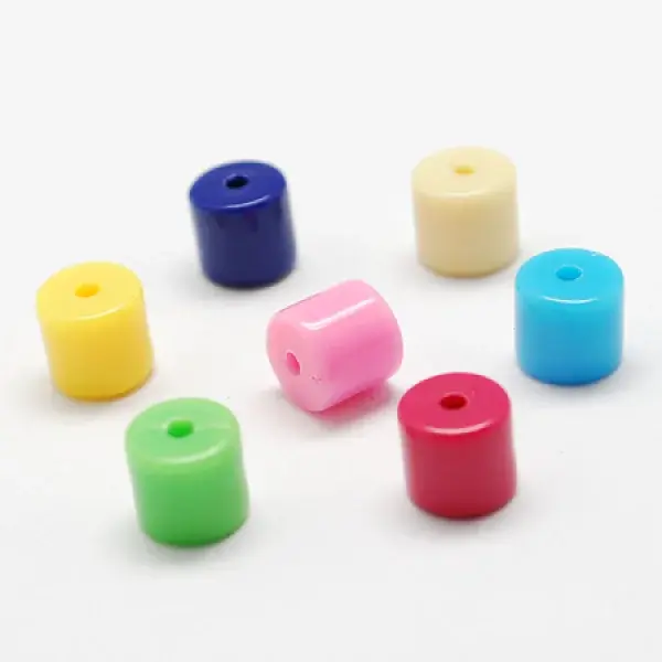 Solid Colour Acrylic Beads