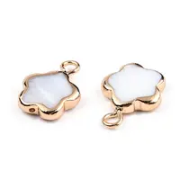 Electroplated Natural Freshwater Shell Charms