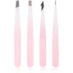 Brushworks The Complete sada pinzet na obočí White & Pink