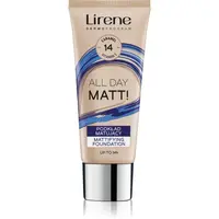 Lirene ALL DAY MATT! matující fluidní make-up pro dlouhotrvající efekt odstín 14 Caramel 30 ml