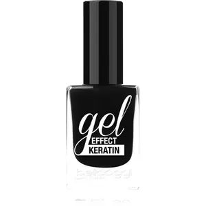 bellaoggi Gel Effect Keratin Nail Polish lak na nehty odstín Black To Gold 10 ml
