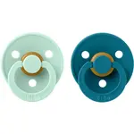 BIBS Colour Natural Rubber Size 2: 6+ months dudlík Nordic Mint / Forest 2 ks