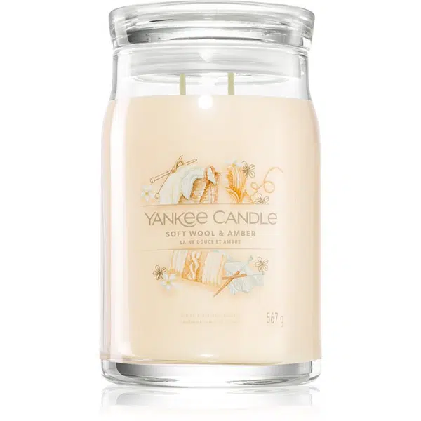 Yankee Candle Soft Wool & Amber vonná svíčka 567 g