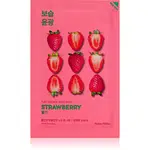 Holika Holika Pure Essence Strawberry rozjasňující plátýnková maska pro jednotný tón pleti 23 ml