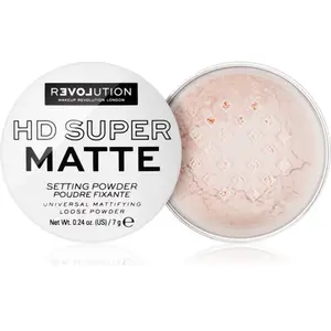 Revolution Relove HD Super Matte transparentní fixační pudr s matným efektem odstín Transparent 7 g