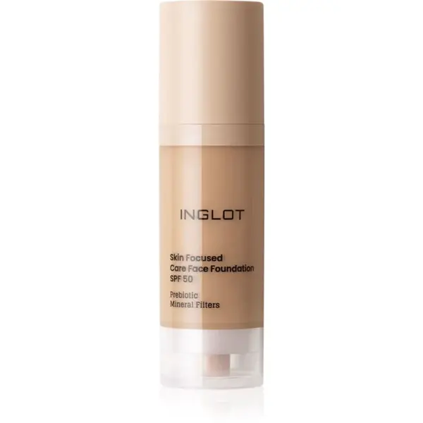 Inglot Skin Focused Care Face Foundation SPF 50 krycí make-up SPF 50 odstín Medium Apricot 30 ml
