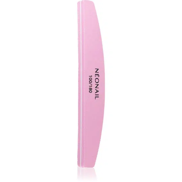 NEONAIL Nail Buffer Curved leštička na nehty typ 100/180 Pink 1 ks