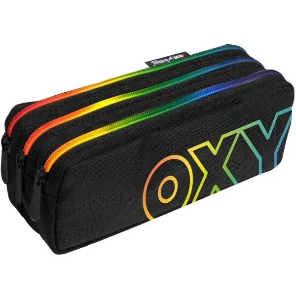 Oxybag ETURE 3ZIPY OMBRE Pouzdro pro školáky, černá, velikost