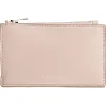 Calvin Klein FOIL LOGO TOP ZIP CARDCASE Dámská peněženka, lososová, velikost