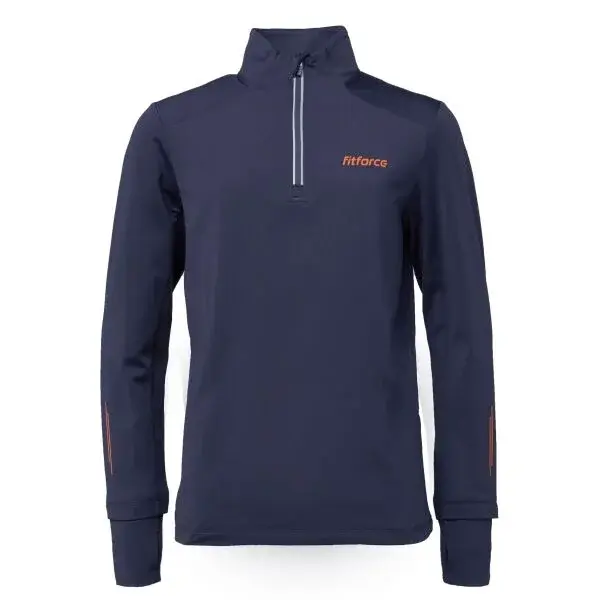 Fitforce TOSCHA Dětská běžecká mikina, tmavě modrá, velikost 164-170