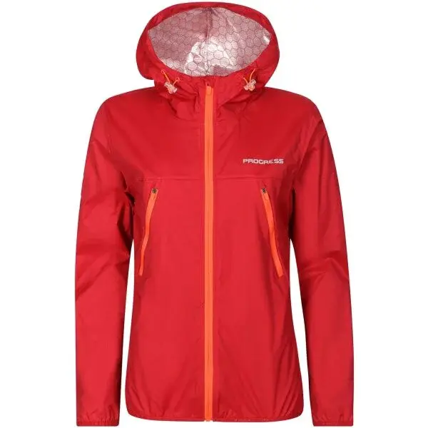 PROGRESS GLIDER LADY Dámska bunda s kapucňou, červená, veľkosť