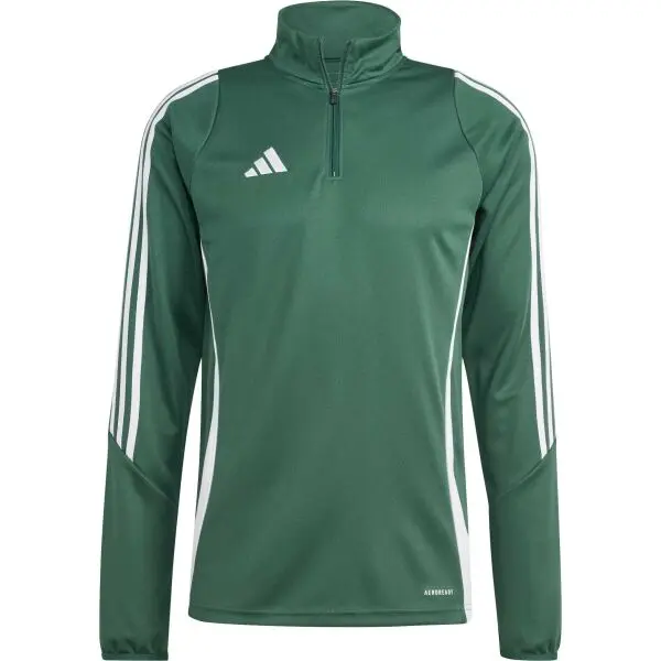 adidas TIRO24 TRAINING TOP Pánská mikina, tmavě zelená, velikost