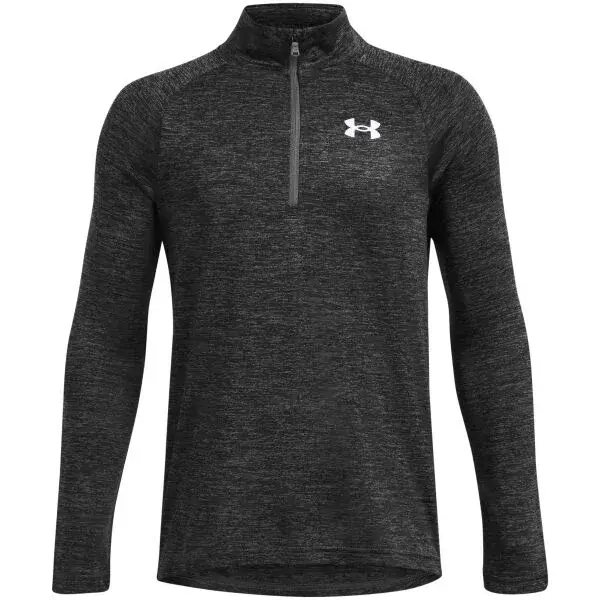 Under Armour TECH 2.0 1/2 ZIP Chlapecké triko s dlouhým rukávem, tmavě šedá, velikost M