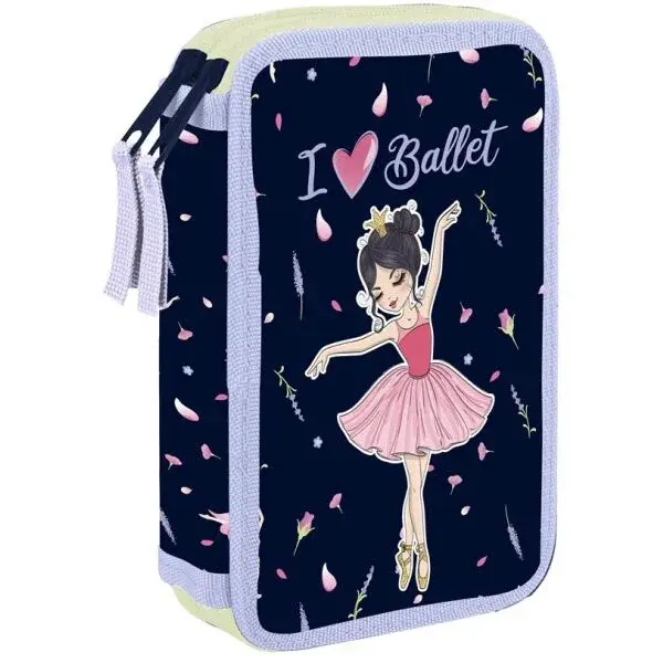 Oxybag BALETKA Dvoupatrový penál, fialová, velikost