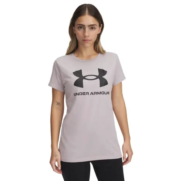 Under Armour LIVE SPORTSTYLE GRAPHIC SS Dámské triko, šedá, velikost S