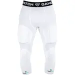 GAMEPATCH PADDED 3/4 TIGHTS WITH FULL PROTECTION Kompresní unisex legíny, bílá, velikost