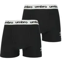 Umbro BOXER SHORT 2 PACK Pánske boxerky, čierna, veľkosť