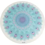 SHARP SHAPE ROUND YOGA MAT PEACOCK Jogamatka, světle modrá, velikost