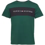Tommy Hilfiger BLOCK LOGO SS Pánské triko, tmavě zelená, velikost