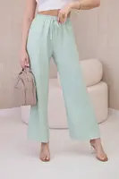 Viscose wide trousers light mint