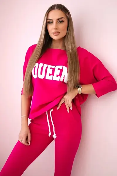 Queen Fuchsia Print Set