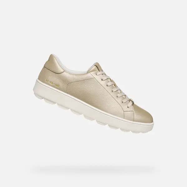 Gold women's sneakers Geox Spherica ECUB-1 - Women's