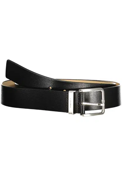 CALVIN KLEIN MEN'S BLACK LEATHER BELT