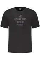 Čierne tričko US Grand Polo s krátkym rukávom