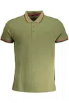 CAVALLI CLASS MEN'S GREEN SHORT SLEEVED POLO SHIRT