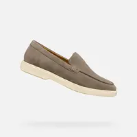 Light grey men's moccasins Geox Spherica EC17 - Men's