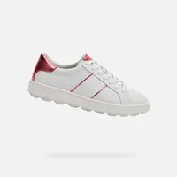 White women's sneakers Geox Spherica ECUB-1 - Women's