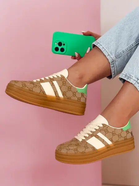 Dámske sneakersy MOTIONA khaki