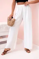 Kesi Włoski Nohavice so širokými nohavicami svetlo béžová