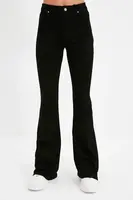 10913 Dewberry High Waist Women Jeans-BLACK