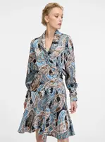 Blue women's patterned knee-length dress ORSAY - Women's