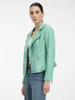 Light green women's faux leather jacket ORSAY - Women's