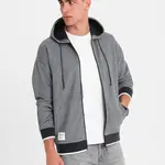Ombre Men's softly structured hooded sweatshirt - black